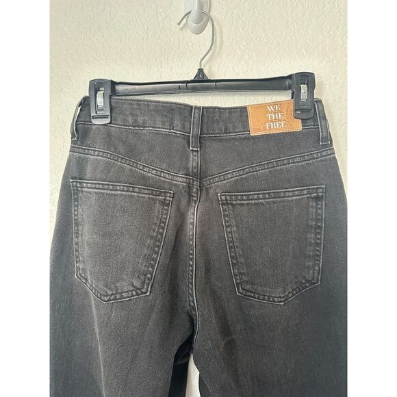 We The Free The Pacifica High Rise Slim Straight Leg Jeans Black Sz 26 - Picture 6 of 10